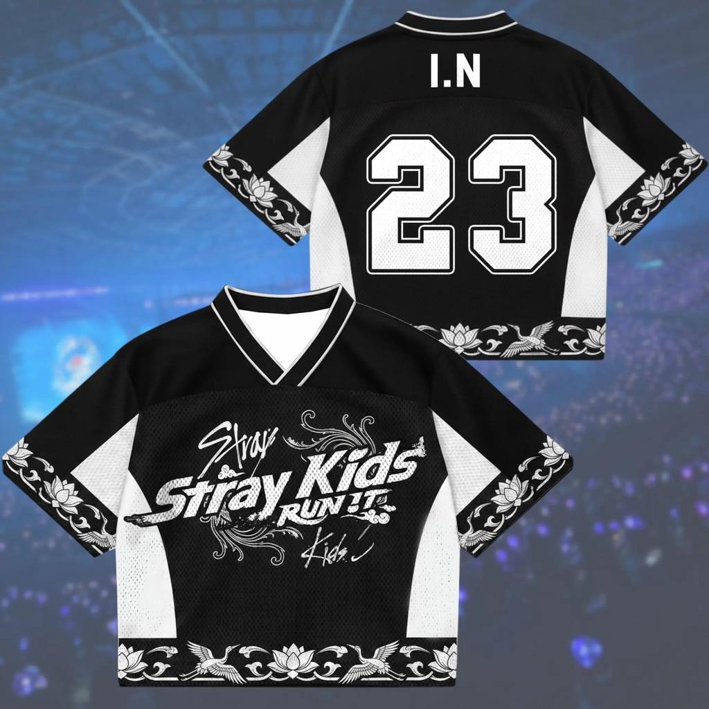 2026 Kpop Stray Run It World Tour Jersey T-shirt Men Women Summer Sports T-shirt Breathable Quick Drying Street Clothing Unisex