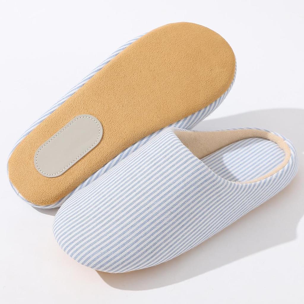 Pantofole da Donna in Cotone Silenziose a Punta Aperta - Suola Morbida in Tessuto, Lavabili in Lavatrice, Perfette per l'Autunno e l'Inverno in Casa