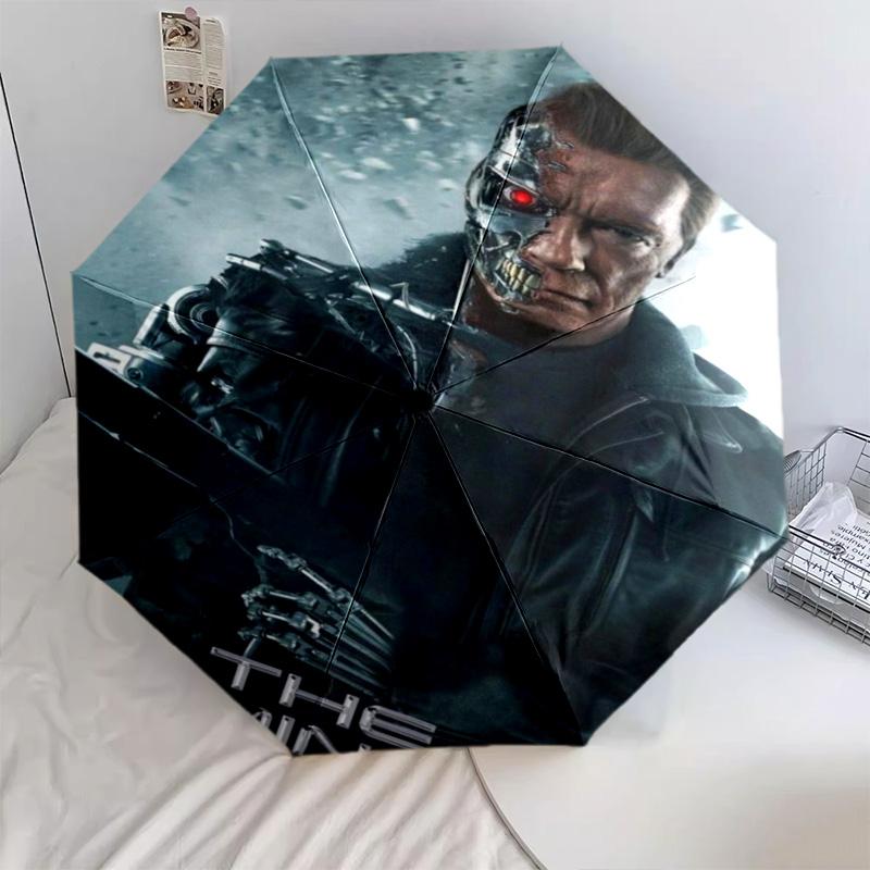 Terminator: Future Folding Umbrella Suitable for All Seasons Durable Sun Umbrella Three Folds Sun Umbrella