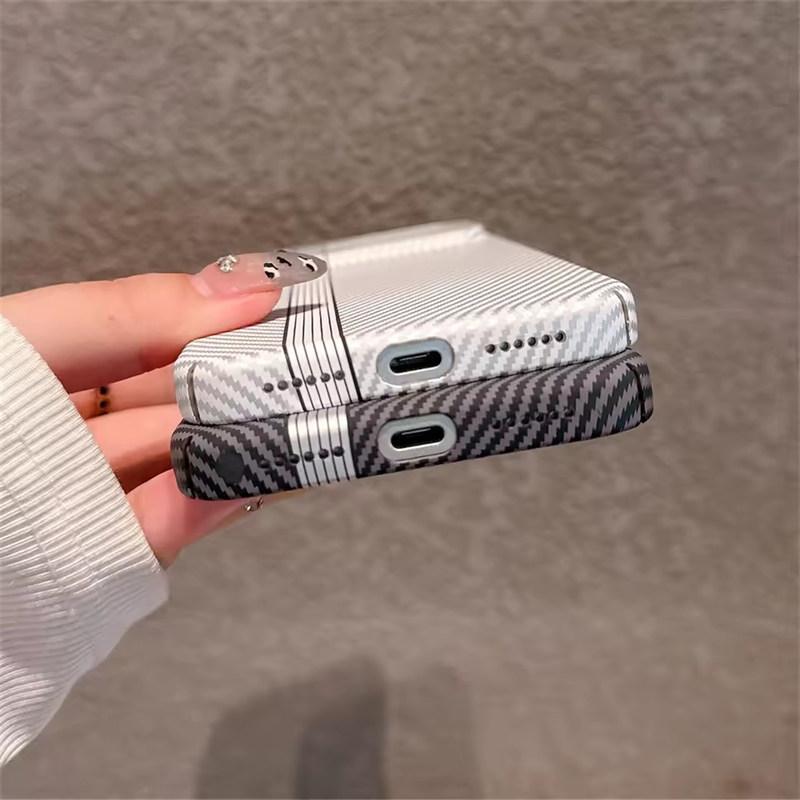 Kevlar Carbonfaser PC Hartschalen-Hülle für iPhone 17 Air 16 Pro Max 15 14 Plus 13 12 11 Stoßfester Kamera-Stoßfänger Ultradünne Abdeckung