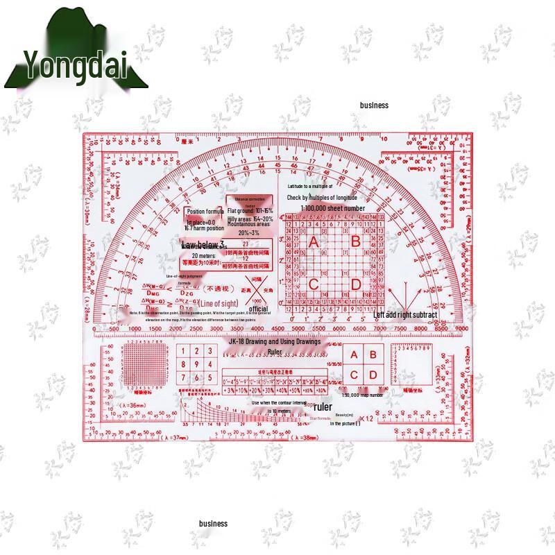 Yongdai JK-18 Map Reading and Drawing Ruler