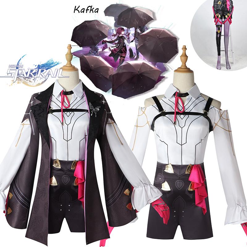 Honkai Rail Star Kafka Game Cosplay Costume Halloween Party Comic Con Up Dress