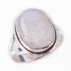 Natural Rainbow Moon Stone Gemstone Handmade 925 Sterling Silver Ring S.7 L1V02