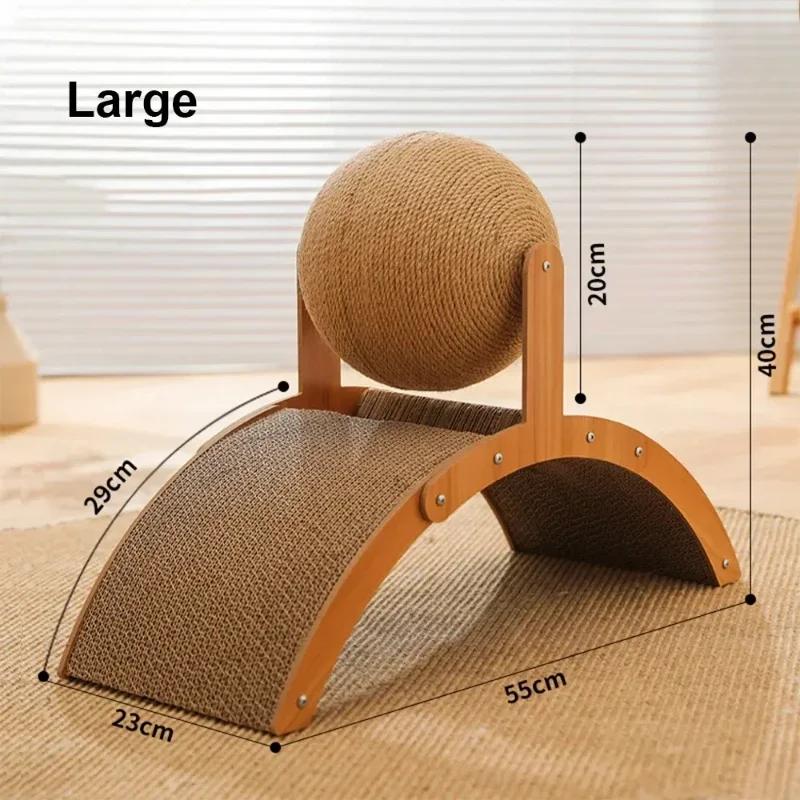 Cat Toys Wear Resistant Pet Scratch Ball Milling Claw Device Cat Scratching Board 2 In1 Cats Scratchi Ball Pet Interactive Toys