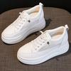 Women Casual Shoes Genuine Leather White Shoes Women Thick Sole Sneakers Mesh Women's White Sneakers Increased Platform Shoes