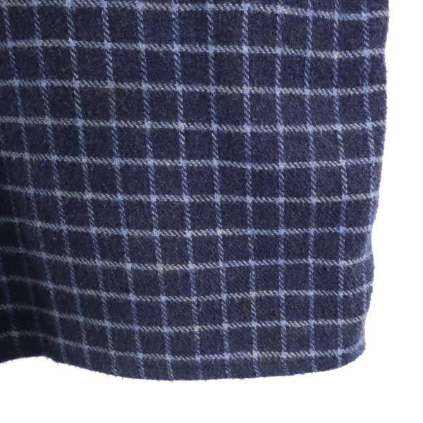 MAX MARA made in Italy Check Pattern Long sleeve shirt M Bluish Women Used