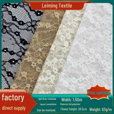 Tessuto Jacquard di Pizzo Morbido Delicato sulla Pelle Non Elasticizzato per Tovaglie, Tende e Abiti