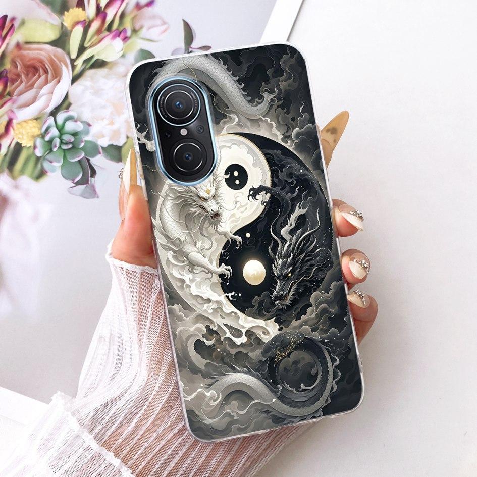 For Huawei Nova 9 SE Case JLN-LX1 JLN-LX3 Cover Cool Tiger Lion Cartoon Soft TPU Phone Shell For Huawei Nova 10 SE BNE-LX1 Funda