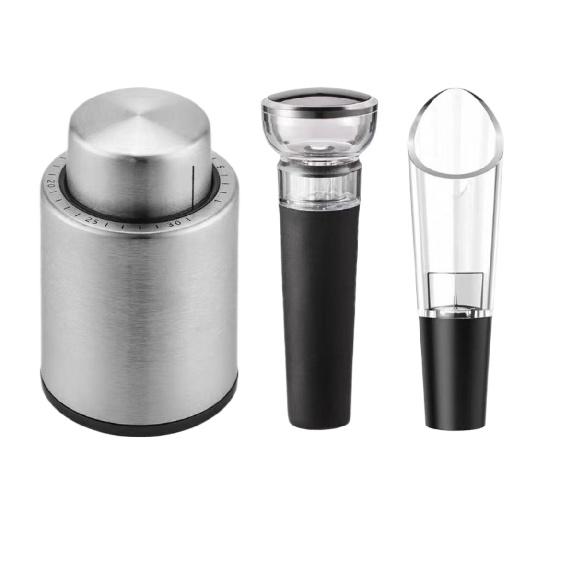 Wine Bottle Stoppers Vacuum Wine Stopper Stainless Steel Wine Savers Vacuum Pump Corks Keep Wine Really Fresh 5