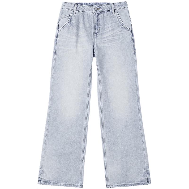 Lee Women s Comfortable Ice Blue Wide-Leg Jeans 26