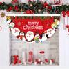 Christmas Outdoor Fan-Shaped Flag Banner Christmas Decor For Home 2026 Cristmas Drop Ornament Xmas Navidad Gift New Year 2027