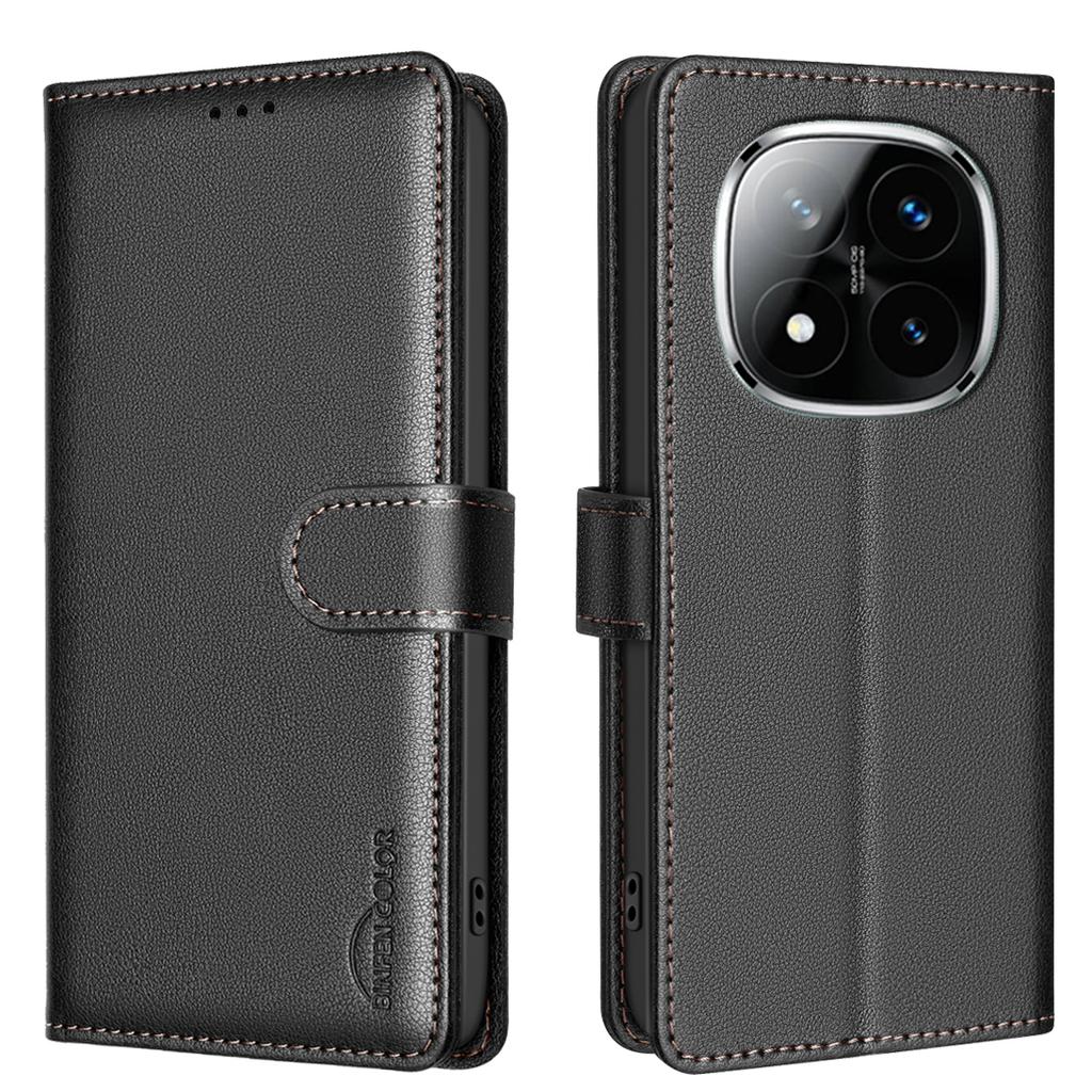 BINFEN COLOR BF32 For Xiaomi Redmi Note 14 Pro+ 5G/Note 14 Pro 5G/Poco X7 5G Leather Case Wallet RFID Blocking Phone Cover