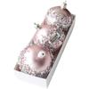 Classic Ornament Shape Matte Christmas Balls Pink Sequin Ornaments