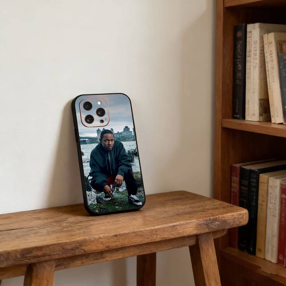 Rapper K-Kendrick Lamar Phone Case For iPhone 17,16,15,14,13,12,11 Plus,Pro Max,XS,Soft Silicone Black Cover
