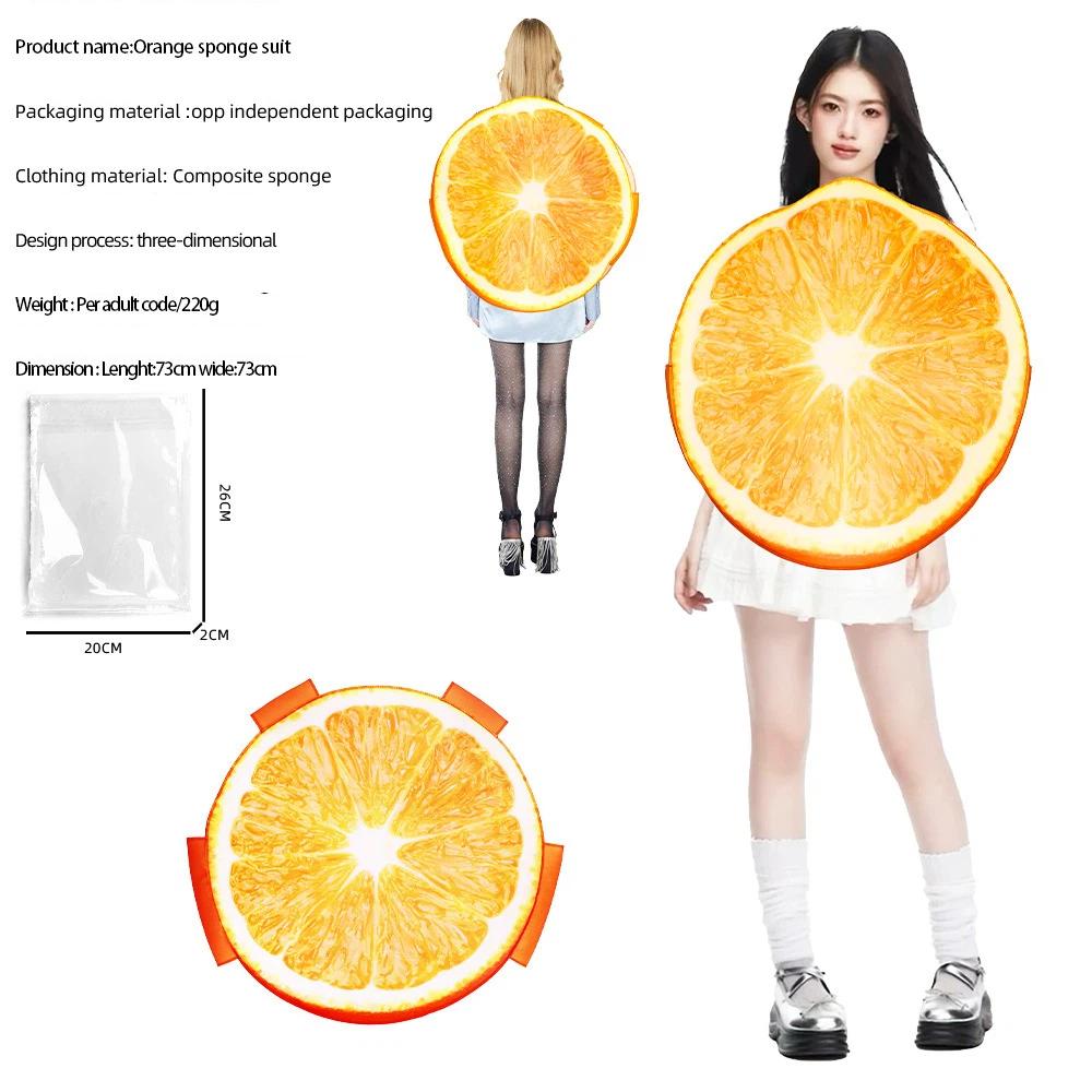 Funny Food Shape Costume Jumpsuit Sponge Novelty Outfit Halloween Carnival Fancy Dress For Party Role‑Play Stage Performance One‑Size