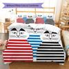 Lisa Larson Pattern Bedding,Quilt Set Quilt Cover Pillowcase Home Birthday Gift (1 * Duvet Cover + 2 * Pillowcase, Without Core)