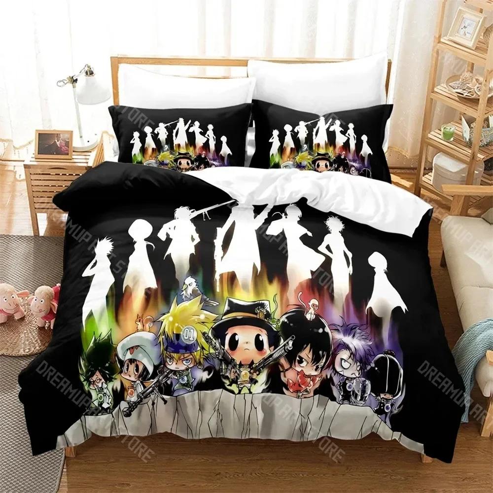 3D-Druck Anime HITMAN REBORN Bettwäsche-Set Jungen Mädchen Twin Queen-Size-Bettbezug Kissenbezug Bett Kinder Erwachsene Heimtextilien