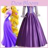 Elegante Vestido de Fantasia Rapunzel Adulto para Mulheres, Traje de Cosplay para Festas de Halloween