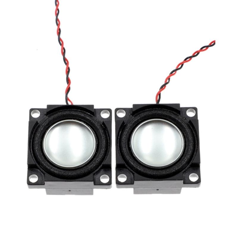 High Sensitivity 92dB Miniature Square Speakers 28mm Internal Magnets Speakers Metal Build, 8Ohm 92dB Rate Power 2W