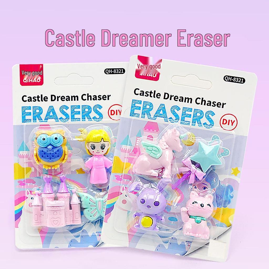 Adorable Cartoon Mini Eraser Set for Students – Perfect Back-to-School Gift