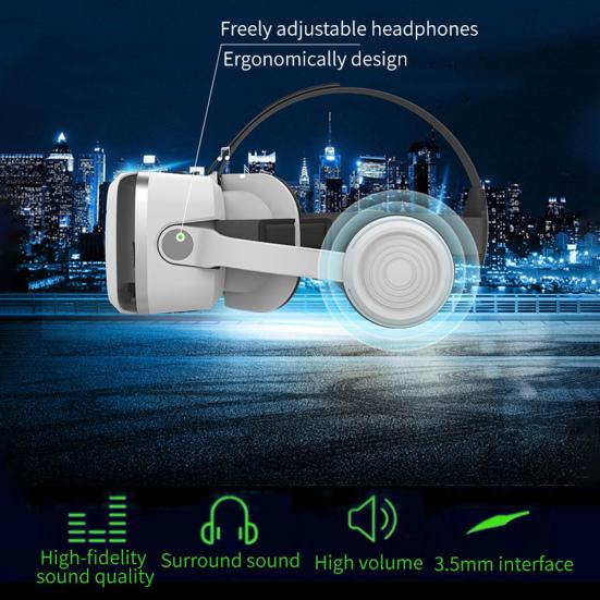 VR Glasses Adjustable Angle Stereo Sound 100-Degree Viewing Ultra-Clear Lens One-click Answer Watch