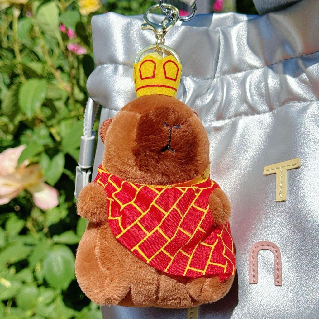 Capybara Plush Toy Keychain – Cute Stuffed Animal Backpack Clip