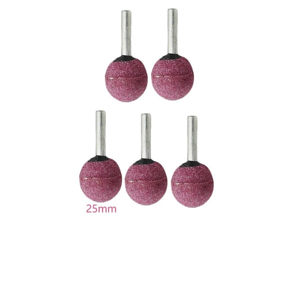 Power Tools Grinding Head Burr Drill Bit Set Carving Ceramic Mounted Point Good Coaxiality 16/20/25/30mm 5PCS Ball Shape