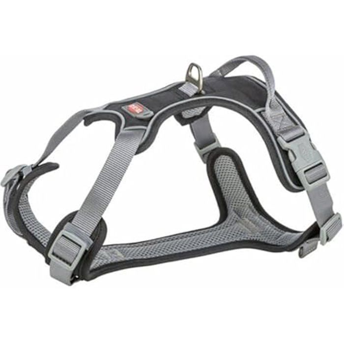 Harnais pour chien - TRIXIE - Premium Active - Noir - Taille Moyen - Utilisation Extérieure