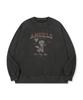 CPGN STUDIO Cupid Cat Raglan Pigment Sweatshirt Smoke Black