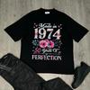 50th Birthday Gifts Men Women 50 Years Old Vintage 1975 Party T-Shirt Women Men Clothing Streetwear Graphic T Shirts Tops