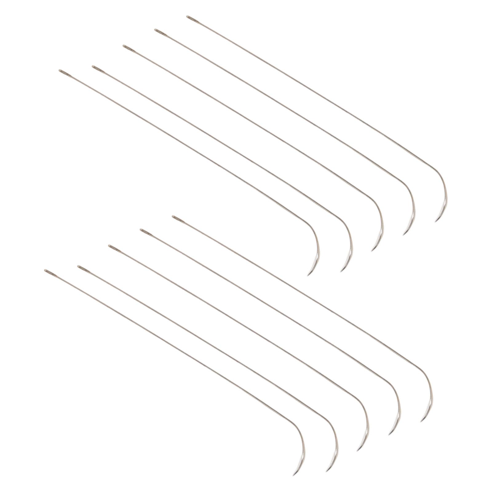 

10 шт. Модернизированные иглы для бисера с крючком для мелкого бисера, для изготовления ювелирных изделий, гладкое продевание, нескользящая ручка 5