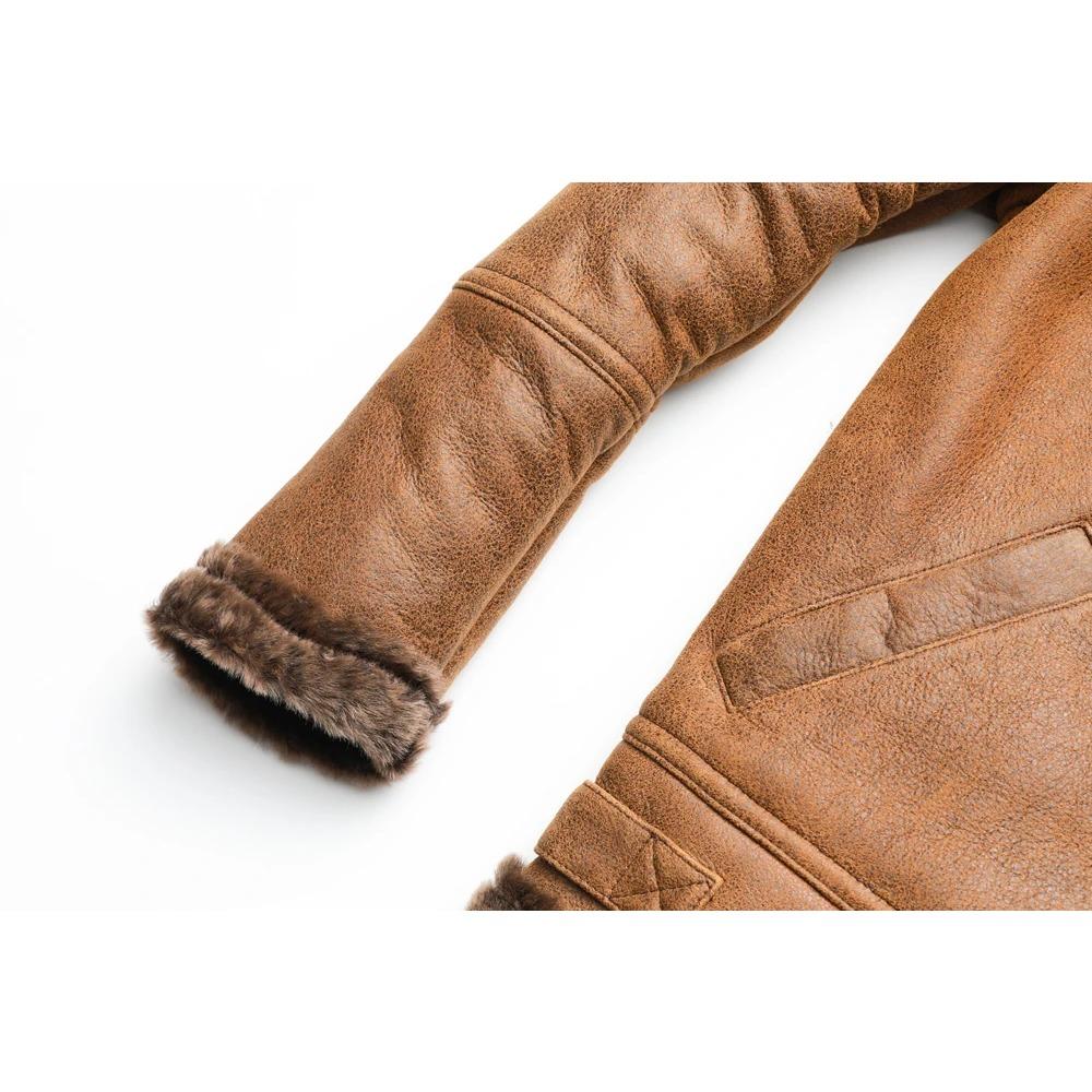 Chinese Size Super Quality Shearling Coat Men Soft Warm 100% Natural Fur Coat Winter Male Leather Clothing