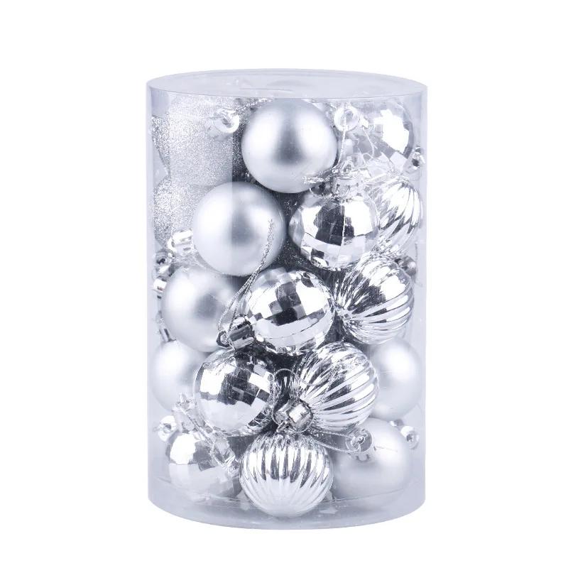 4CM Christmas Ball Box Set Available Lightweight Holiday Christmas Tree Ornament Decorations Christmas Decorations 34PCS/Box