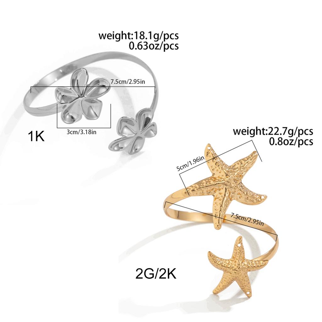 Elegant Armband Chain Blingbling Star Arm Bracelets for Women Delicate Flower Armlet Armband Open Bangle