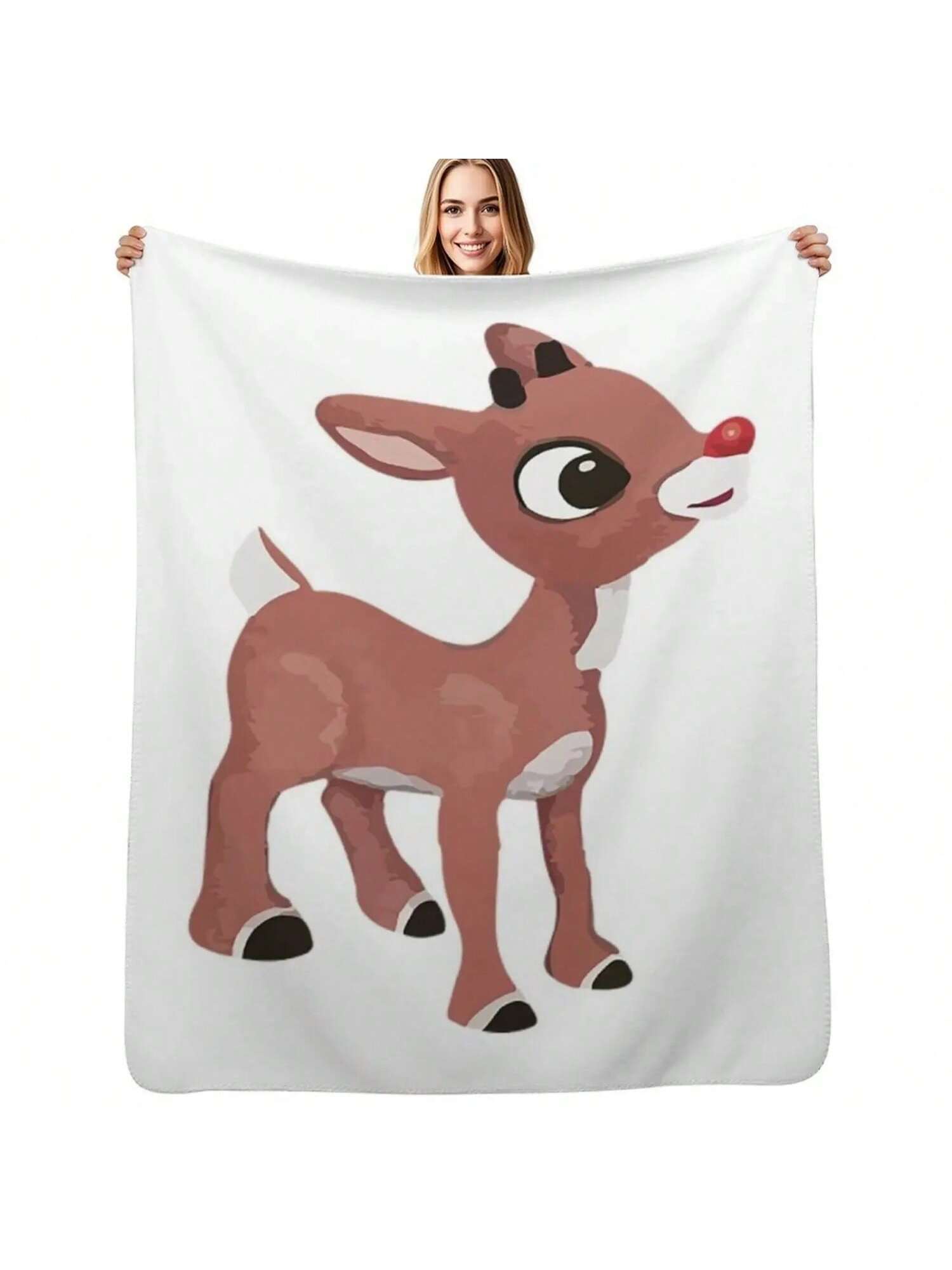 Classic Rudolph The Red Nosed Reindeer T-ShirtClassic Rudolph Throw Blanket Plush Decorative Bed Covers Blanket S разноцветный
