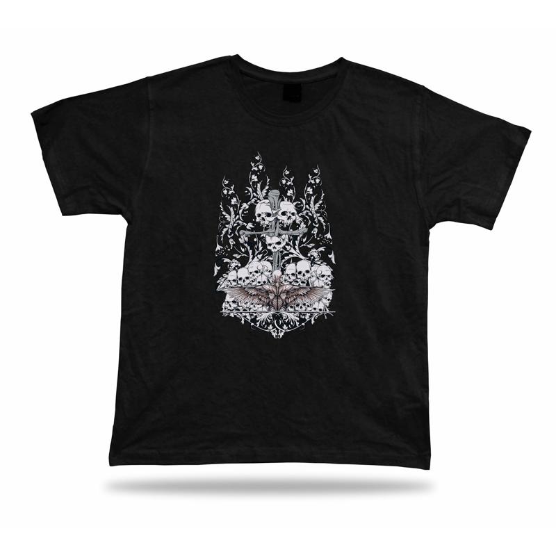 Tshirt Tee Shirt Birthday Gift Idea Trophy Grave Death Skull Gothic Cross Angel
