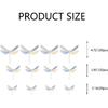 60 Pieces 3D Dragonfly Wall Art Decor Stickers Silver Dragonfly Wall Decoration Window Wall Decals Stickers for Party/Doors/Bedroom Living