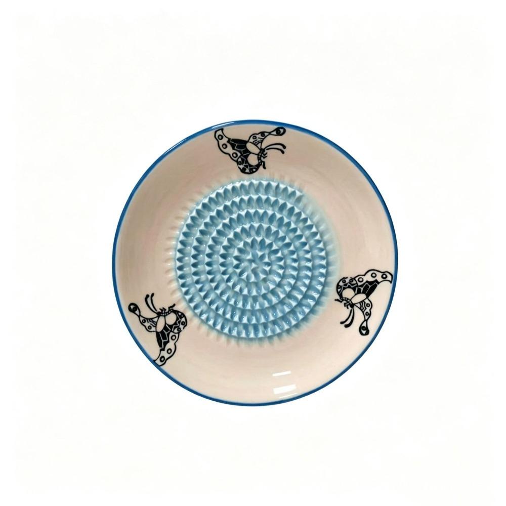 Easy Clean Ceramic Ginger Grater Round Plate Fruit Grinding Tool Tomato Grinder Dish  Fruit Puree