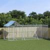 VidaXL Outdoor Dog Kennel with Silver Roof 6x2x2.5 M 3190467