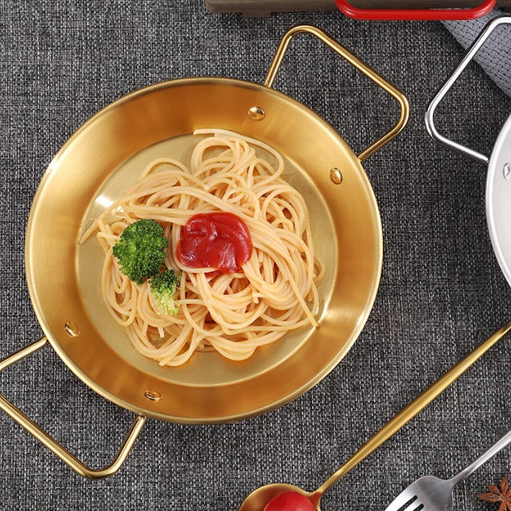 Nepřilnavá paellová pánev Nerezová plochá pánev Nádobí Pánev na smažení Venkovní kempování