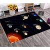 Solar System Rug Galaxy Planets Print Modern Floor Carpet For Living Room Kids Room Decor Non-Slip Soft Space Theme Rugs