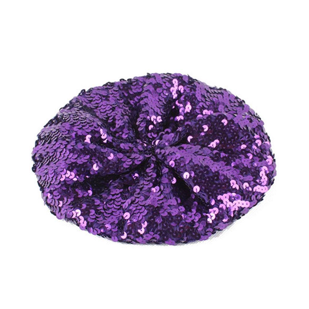 Women Fashion Shimmer Sequin Cap Chic Unique Beret Stage Performance Cap