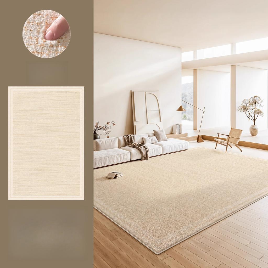 Cream Style Living Room Decoration Large Carpet Thicken Plush Study Rug Minimalist Rugs for Bedroom Fluffy Soft Lounge Floor Mat