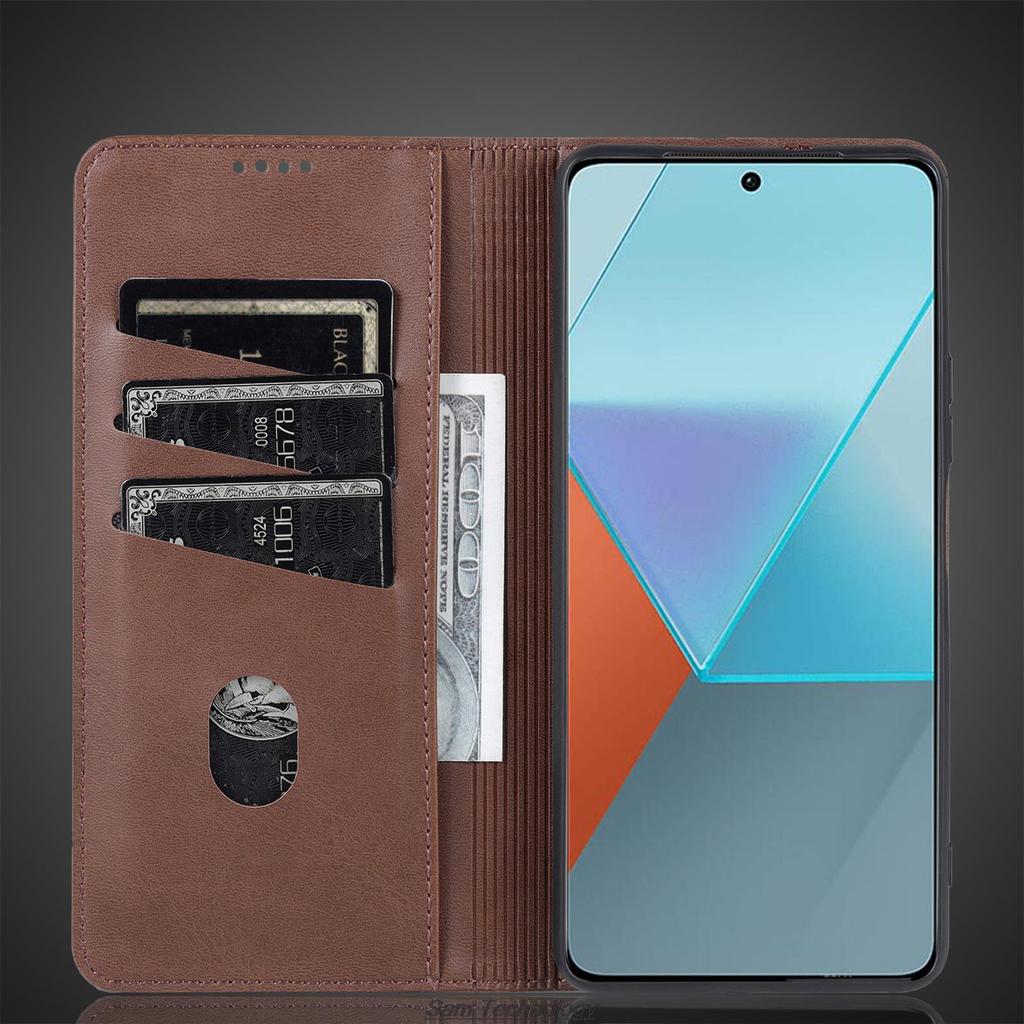 Deluxe Magnetic Adsorption Leather Case for Xiaomi Redmi Note 13 Pro+ / Note13 Pro Plus Flip Cover Protective Case Fundas Coque