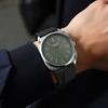 JYL Men's Watch Simple Quartz Daily Wear Leather Strap