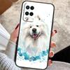 Cartoon Samoyed Dog Case For Oppo A40 A16 A76 A96 A60 A98 A58 A78 A18 A38 A80 A77 A57 A17 A74 A54 A94 A15 A5 Pro