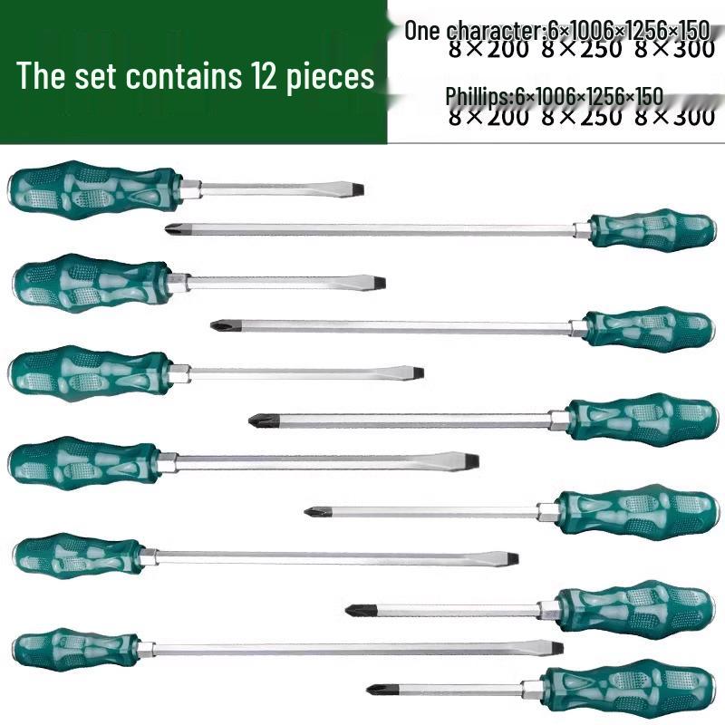 Durable One-Piece Magnetic Torx & Phillips Screwdriver and Pry Bar: High Hardness, Hammer-Ready Flat-Head Design