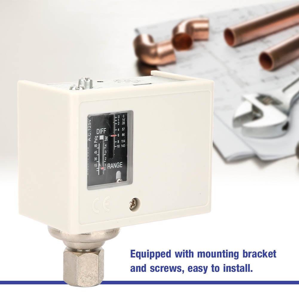 Electronic Pressure Controller G1/8in AC220V Compressor Pressure Controller for Voltage Limit Control Refrigeration Equipment Electronic Pressure Controller G1/8in AC220V Compressor Pressure Controller for Voltage Limit Control Refrigeration Equipment