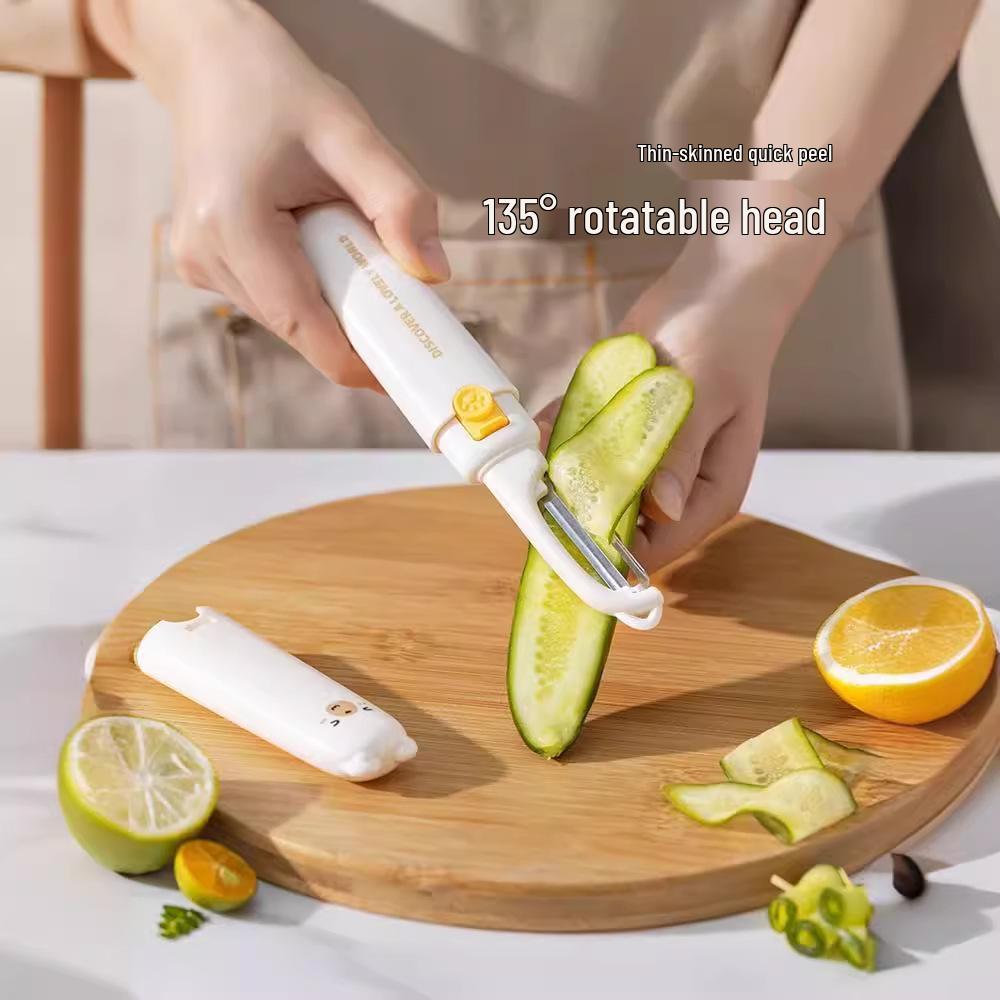 Portable Two-in-One Folding Fruit Knife & Peeler for Dorms, Students, and Home Use