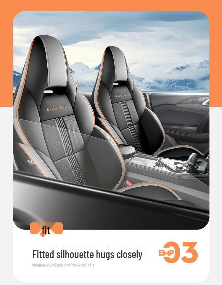 Lynk & Co 03 Leather Car Seat Cushions (23-26), All-Season, Fully Wrapped, Vehicle-Specific Seat Covers